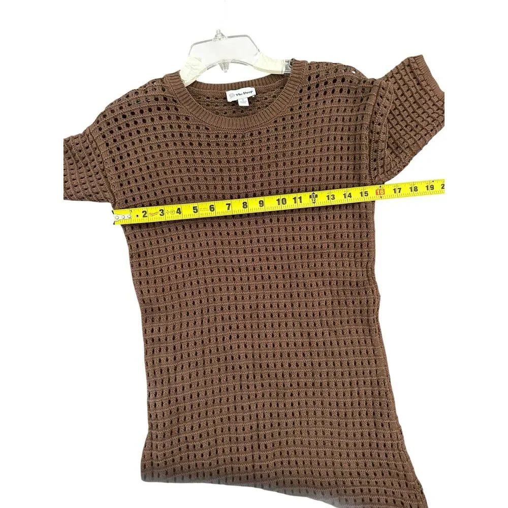 The Drop Women's Miles Short Sleeve Crochet Maxi Dress size Small - Picture 6 of 10